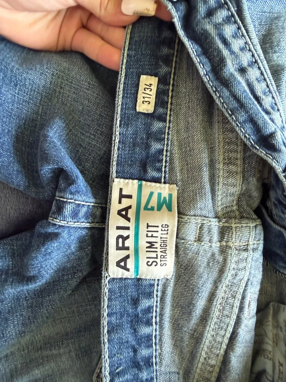 Ariat men’s  Faded Blue Boot Cut Jeans - Picture 5 of 5